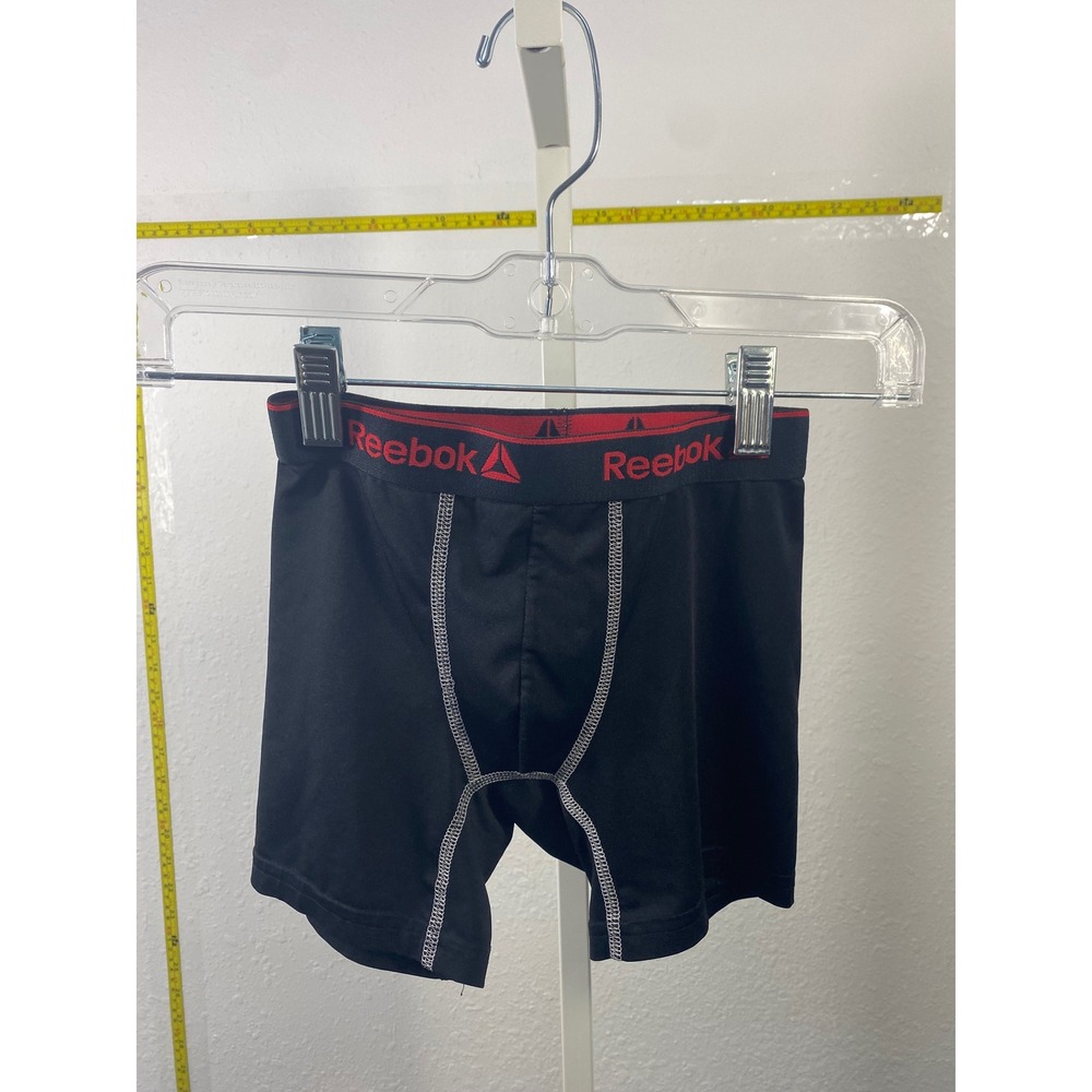 Reebok Boys Performance‎ Boxer Briefs Black Red Athletic Underwear Size S 6/7